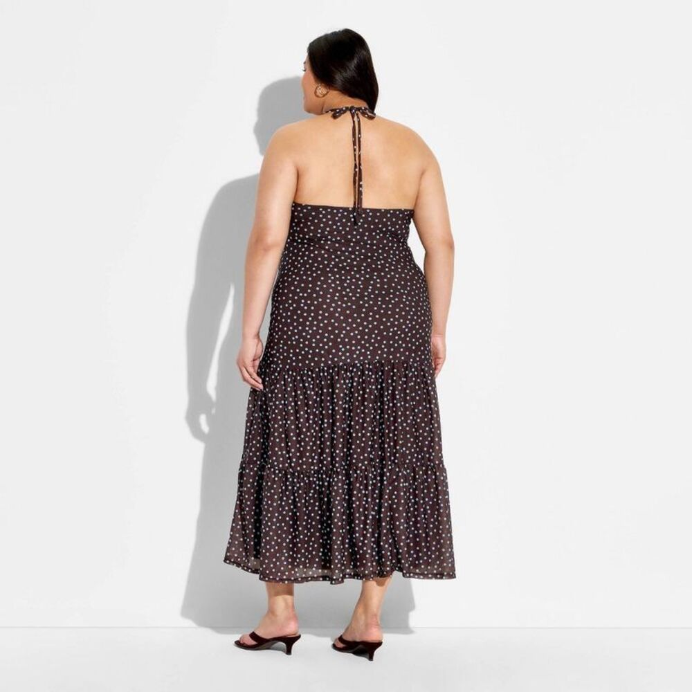 Wild Fable - Women's Maxi Triangle Halter Dress - Wild Fable Br Brown - Picture 3 of 3